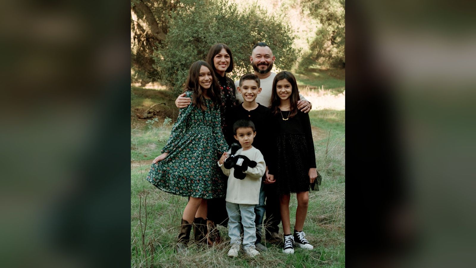 Opening frame of a family slideshow